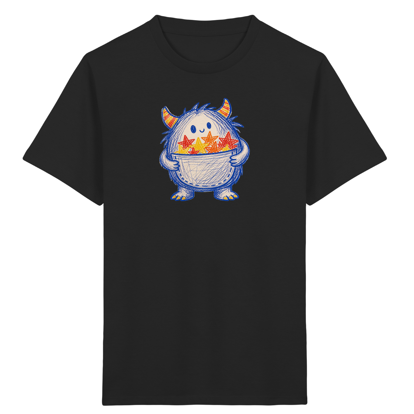 Kleines Monster mit Sternentasche - Kinder Bio T-Shirt