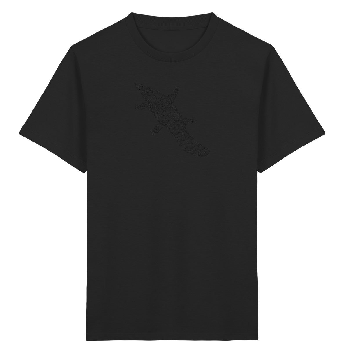 Schuppentier von oben - Kinder Bio T-Shirt Vorderseite