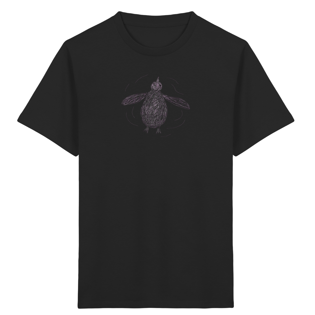 Pinguin von oben - Kinder Bio T-Shirt Vorderseite
