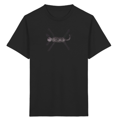 Hund von oben gezeichnet - Kinder Bio T-Shirt Vorderseite