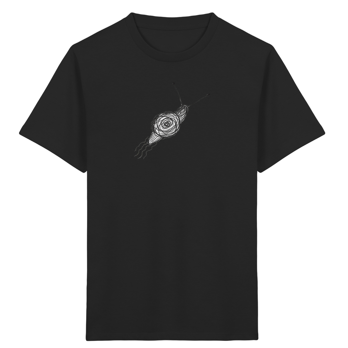 Schnecke von oben Kinderzeichnung - Kinder Bio T-Shirt Vorderseite