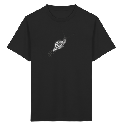Schnecke von oben Kinderzeichnung - Kinder Bio T-Shirt Vorderseite