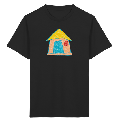 Pfirsichfarbenes Türhaus für Kinder - Kinder Bio T-Shirt Vorderseite