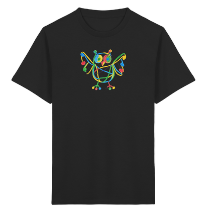 Farbpunkt Eule Kinder Shirt - Kinder Bio T-Shirt Vorderseite
