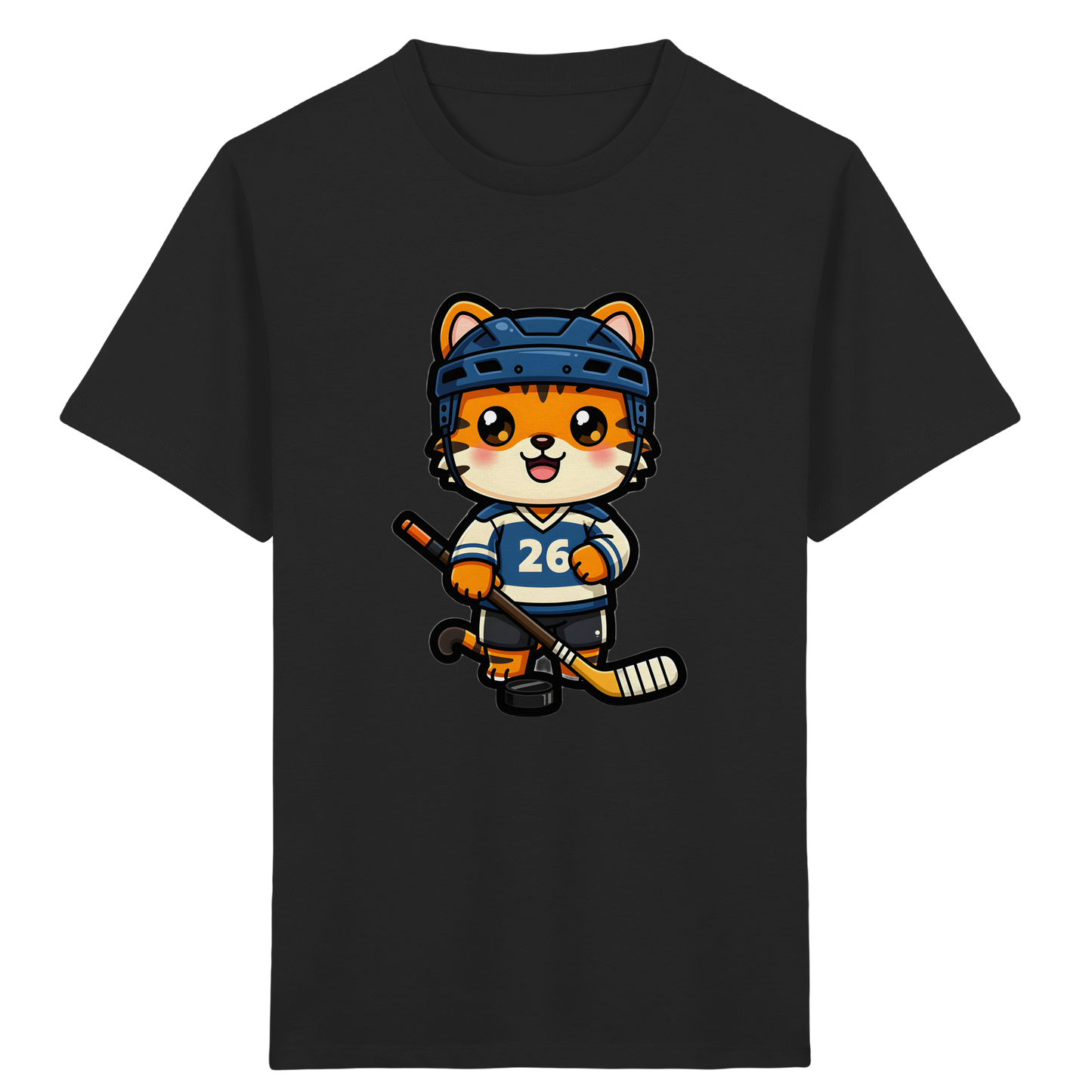 Tiger Eishockey Spieler Kinder T-Shirt - Kinder Bio T-Shirt