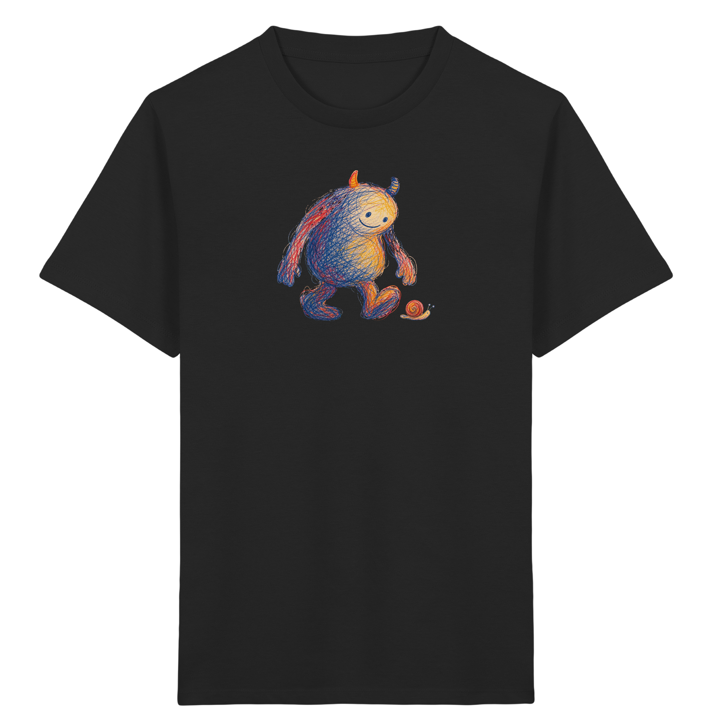 Schneckenfreund Monster Kinder T-Shirt - Kinder Bio T-Shirt