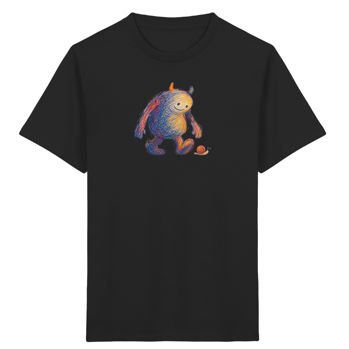 Schneckenfreund Monster Kinder T-Shirt - Kinder Bio T-Shirt