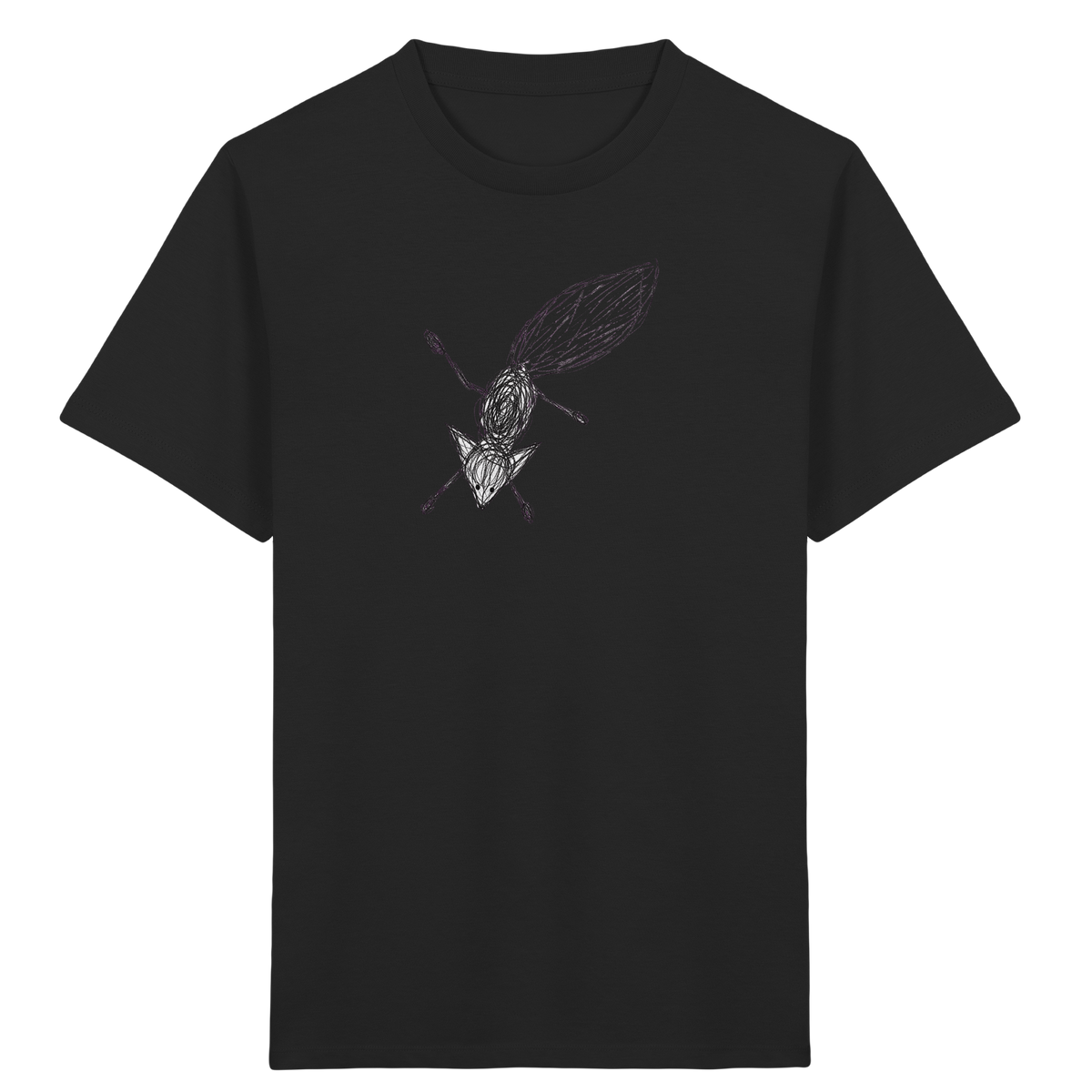 Fuchs von oben gezeichnet - Kinder Bio T-Shirt Vorderseite