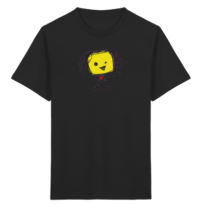 Kritzelkopf mit Wirbelhaar - Kinder Bio T-Shirt Vorderseite
