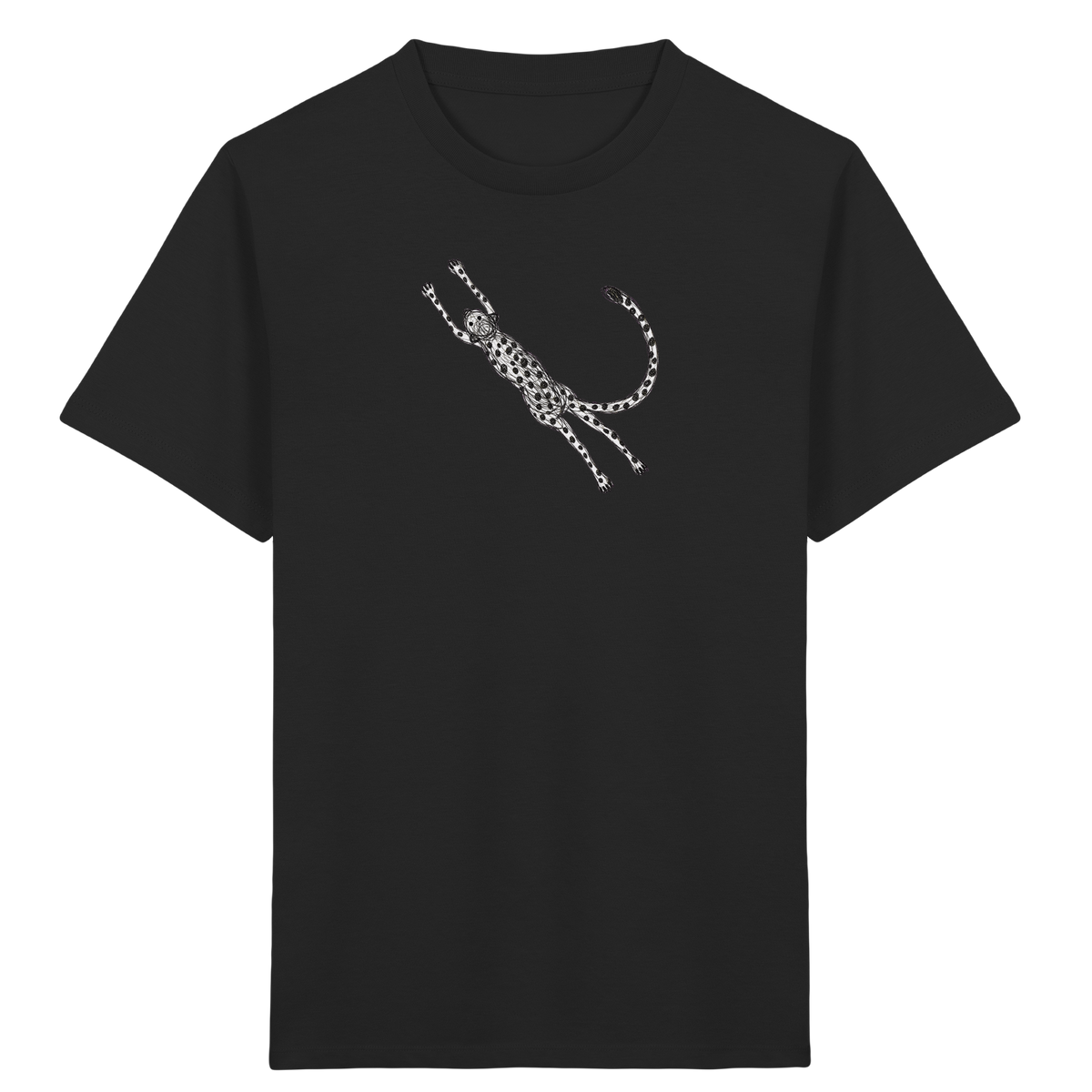 Gepard von oben - Kinder Bio T-Shirt Vorderseite