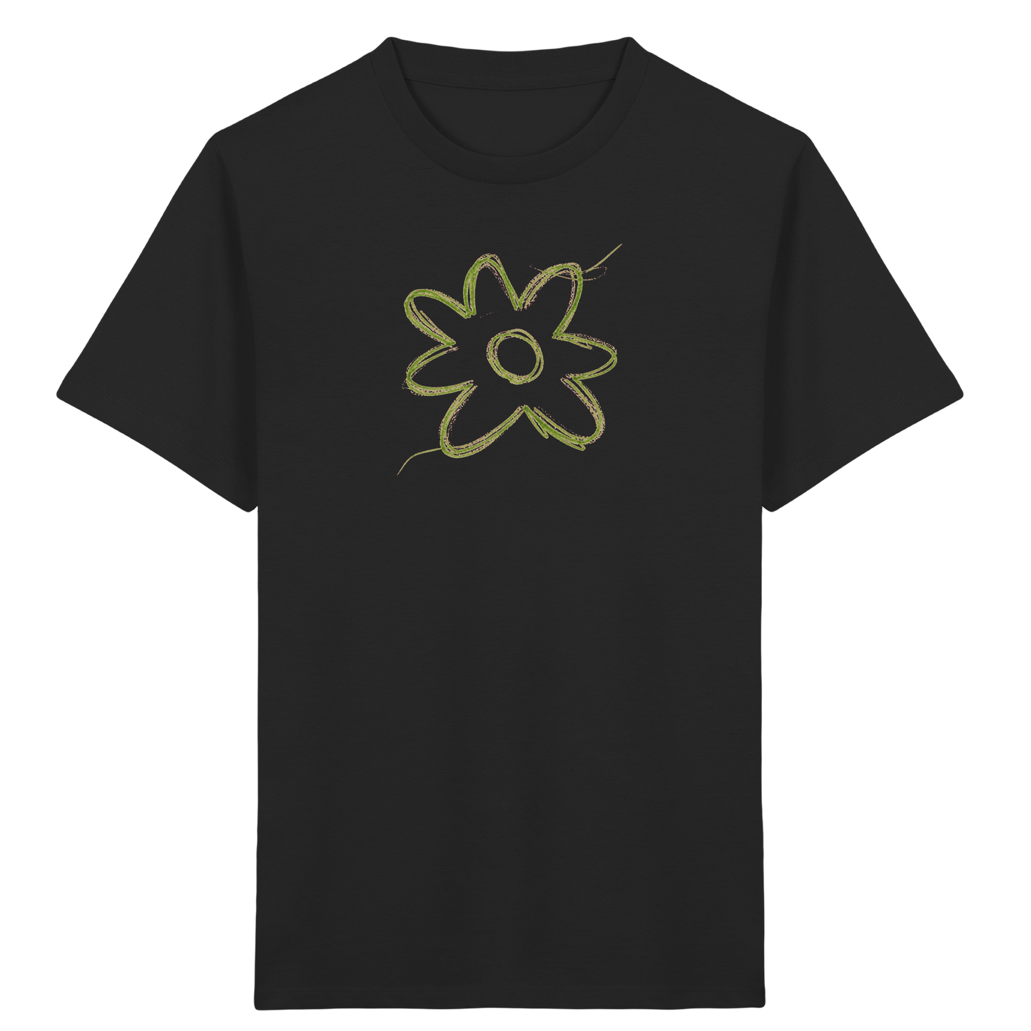Grüne Zackenblume Kinder Shirt - Kinder Bio T-Shirt