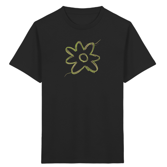 Grüne Zackenblume Kinder Shirt - Kinder Bio T-Shirt