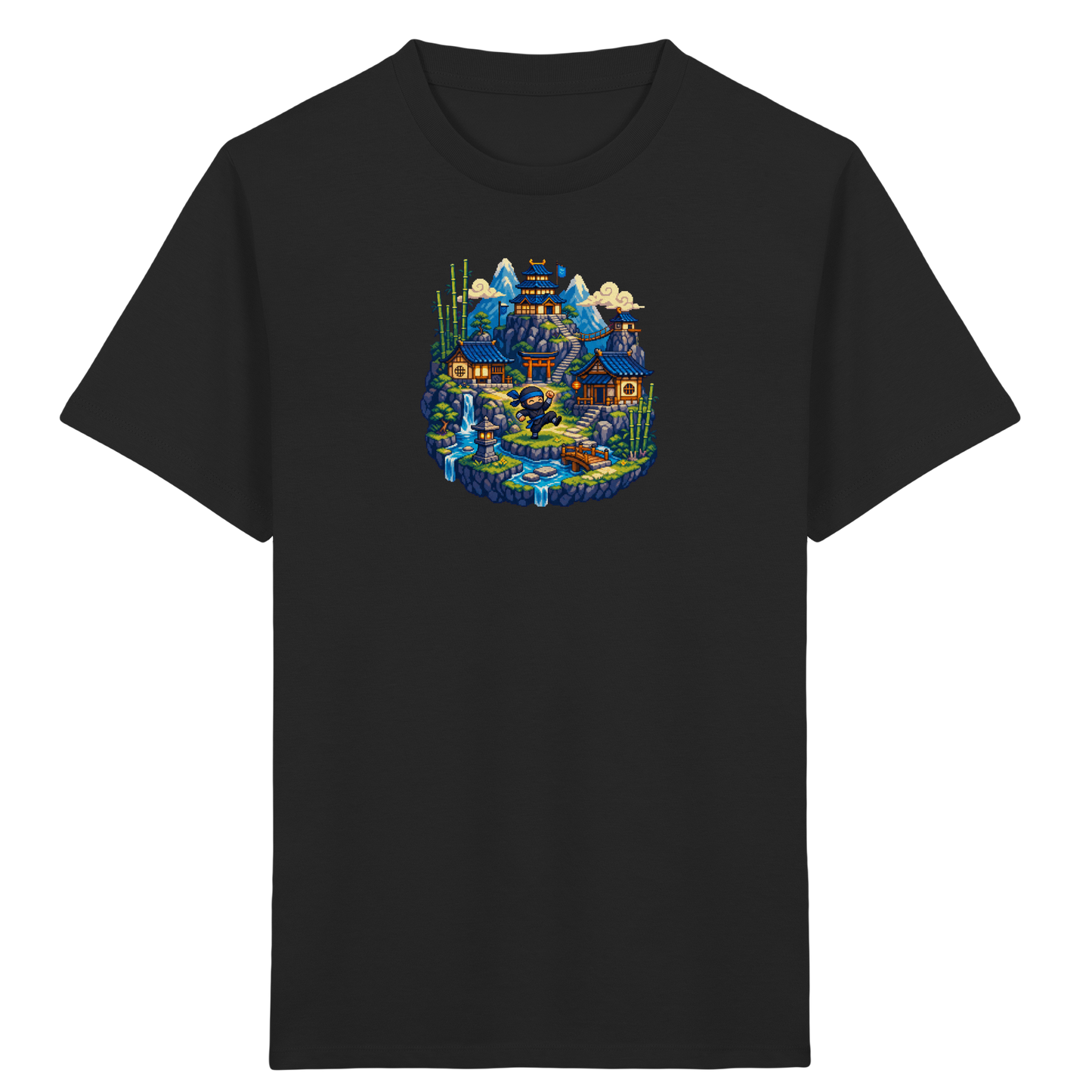 Cooles Ninja Pixel Art T-Shirt - Kinder Bio T-Shirt