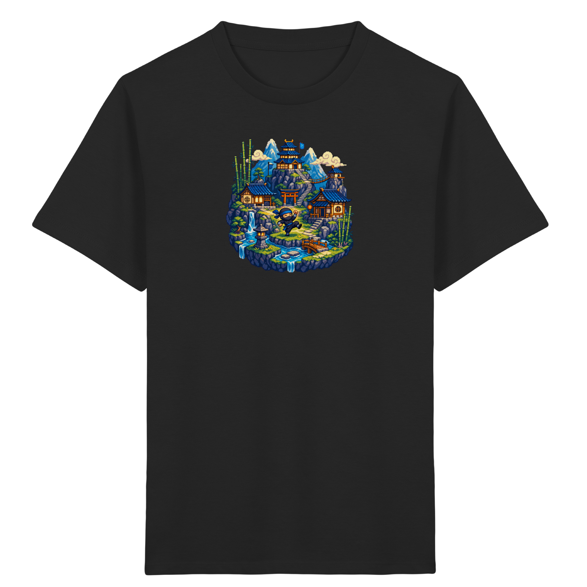 Cooles Ninja Pixel Art T-Shirt - Kinder Bio T-Shirt