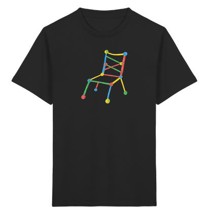Bunter Kritzelstuhl für Kinder - Kinder Bio T-Shirt Vorderseite