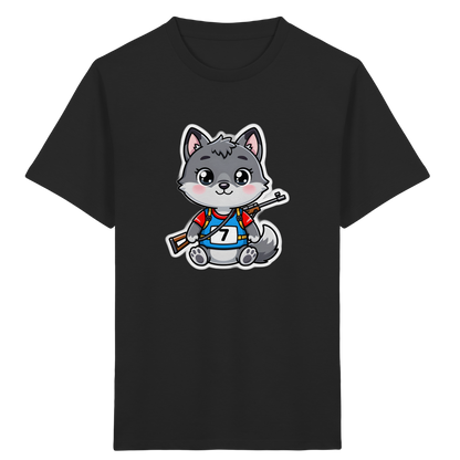Wolf im Sporttrikot – Kinder Bio-T-Shirt