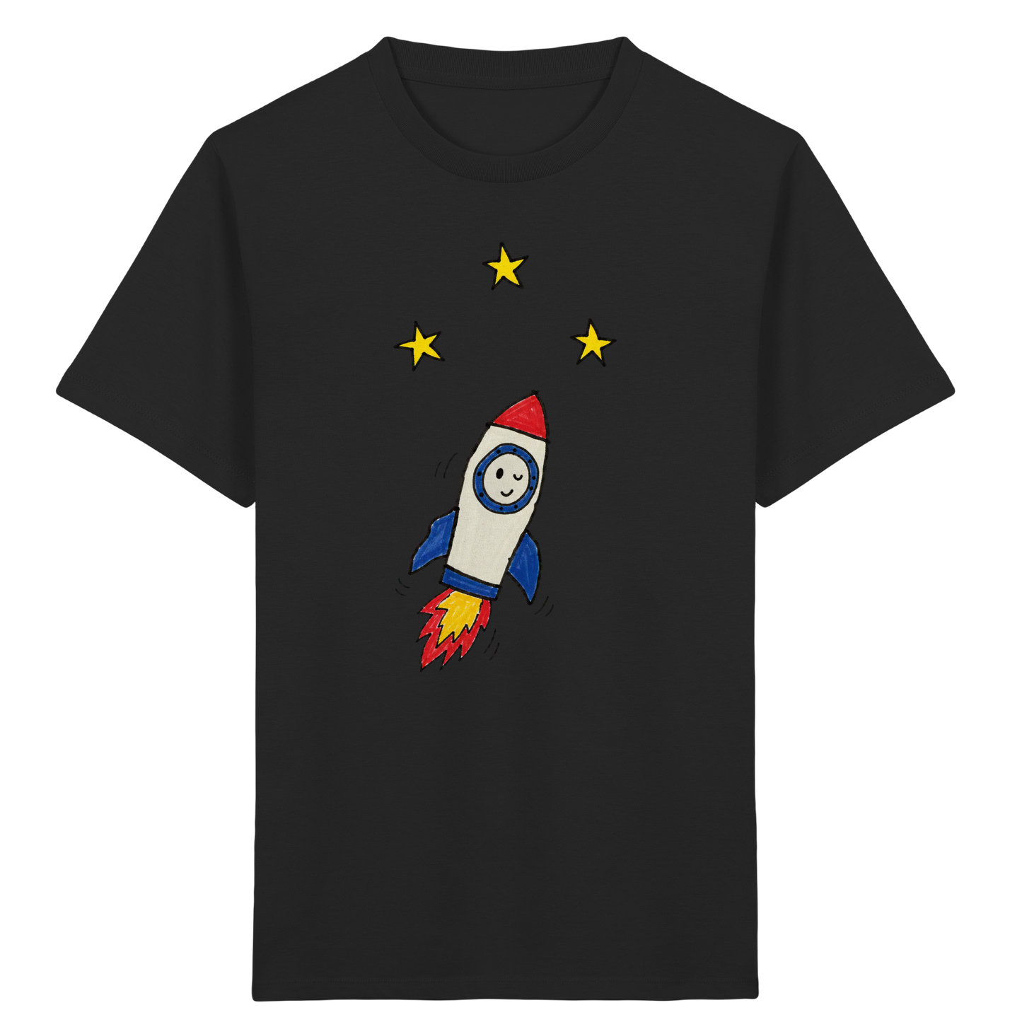 Fröhliches Raketen T-Shirt für Abenteurer - Kinder Bio T-Shirt