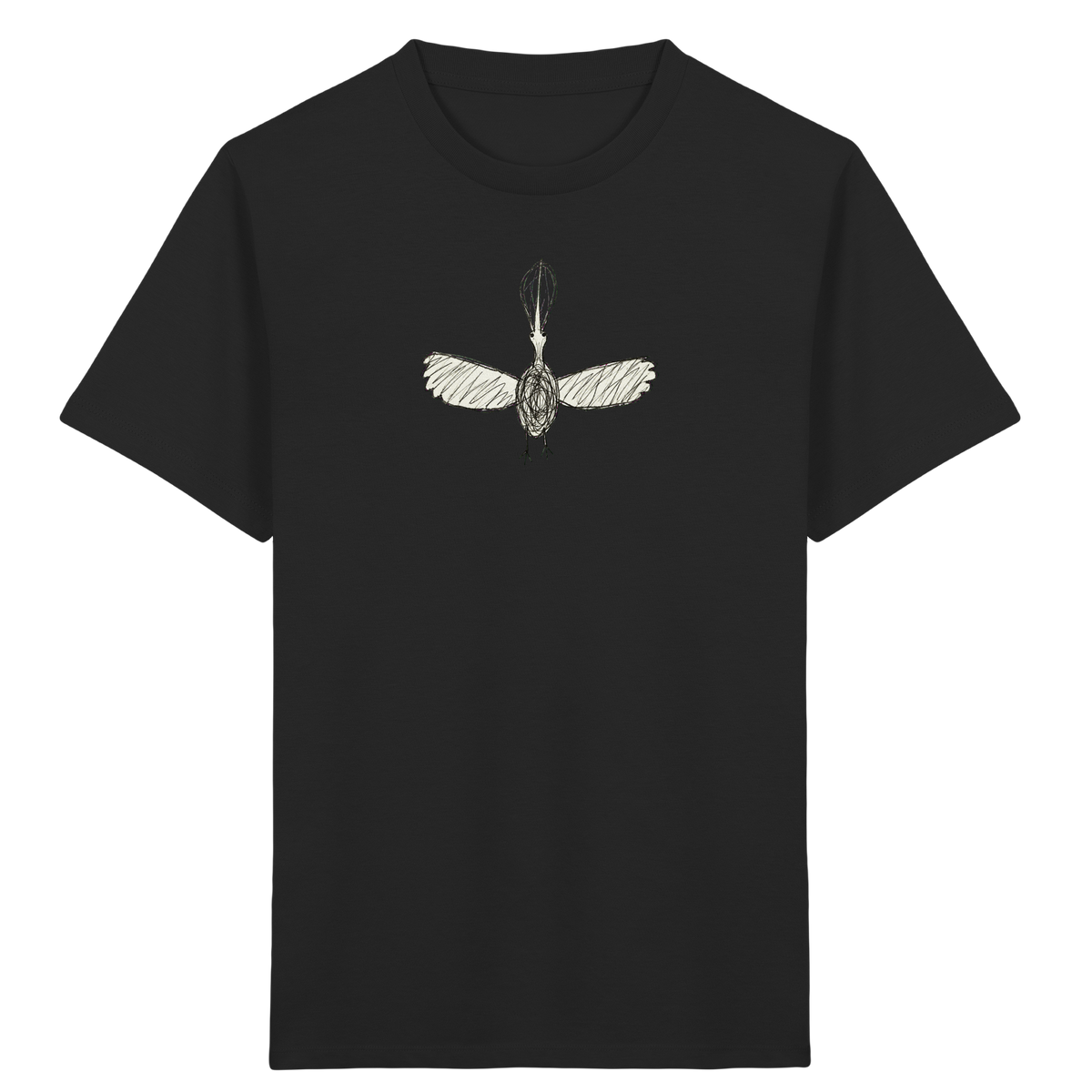Pelikan von oben gezeichnet - Kinder Bio T-Shirt Vorderseite