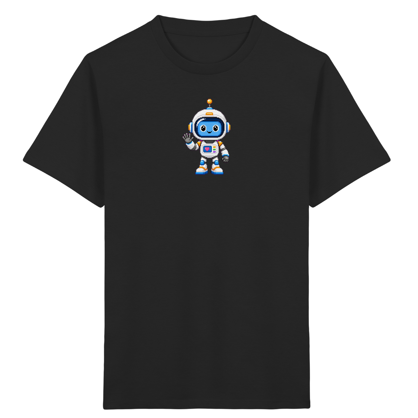 Roboter-Astronaut: Pixel-Herz-Weltraum-Shirt - Kinder T-Shirt