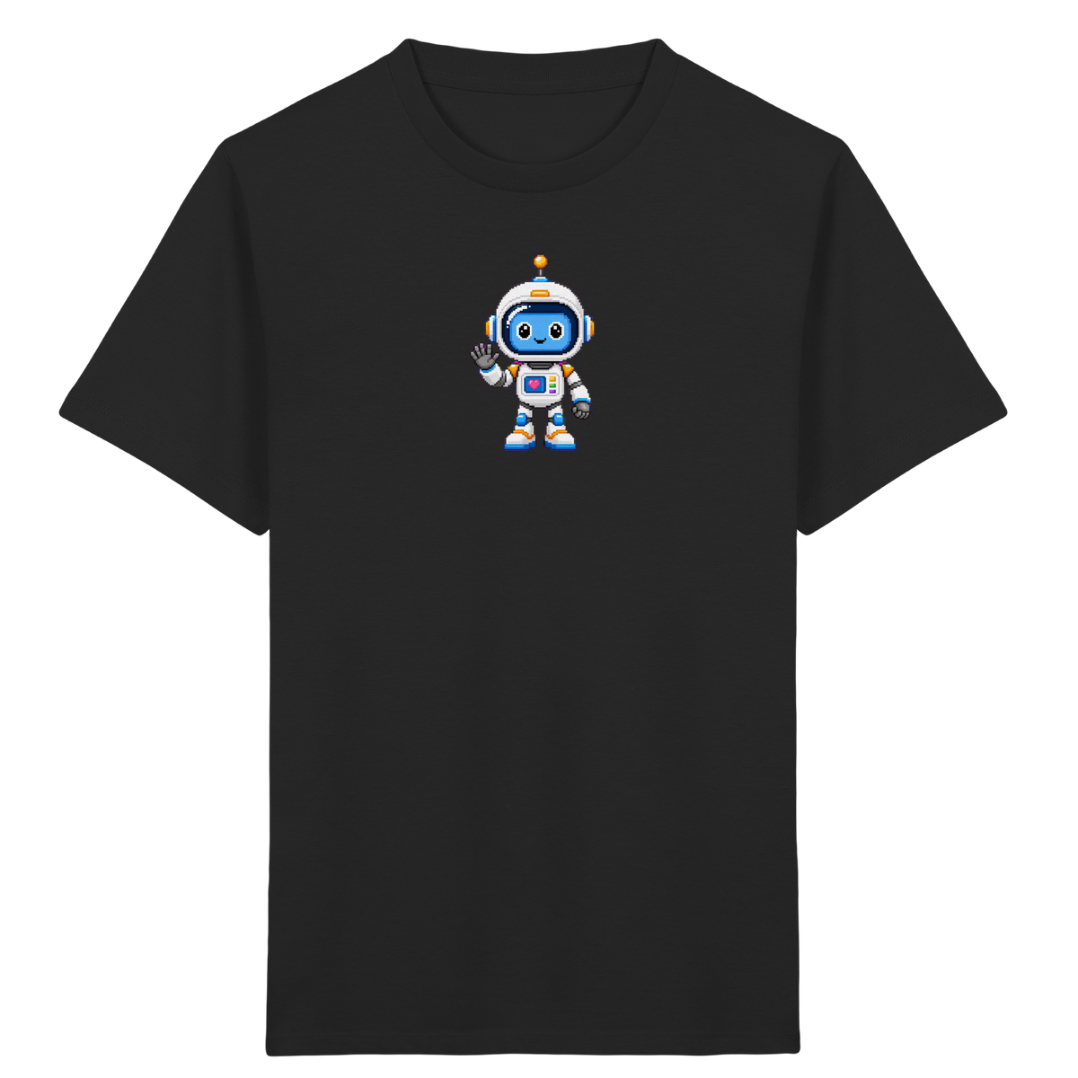 Roboter-Astronaut: Pixel-Herz-Weltraum-Shirt - Kinder T-Shirt