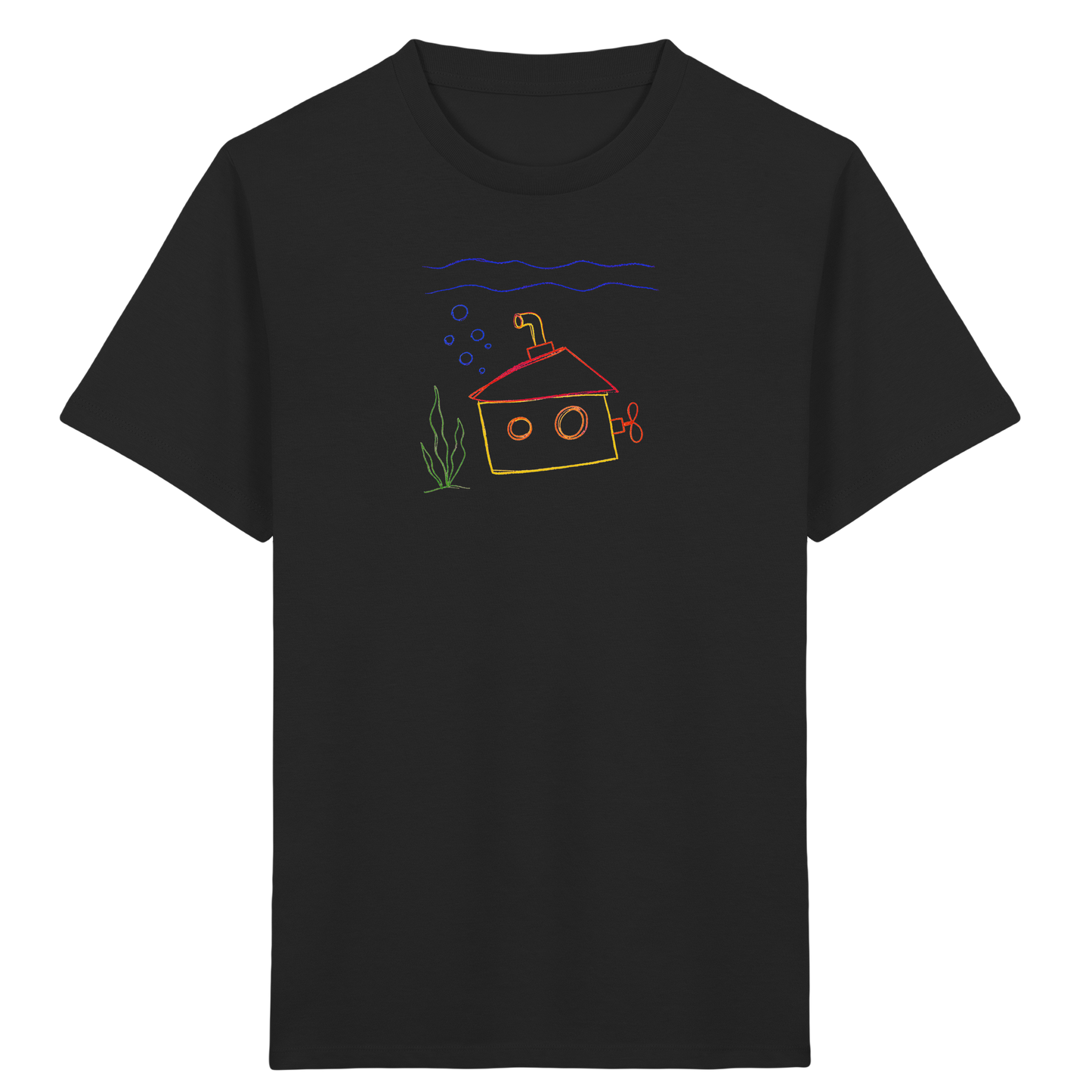 Fröhliches U-Boot Kinder T-Shirt - Kinder Bio T-Shirt
