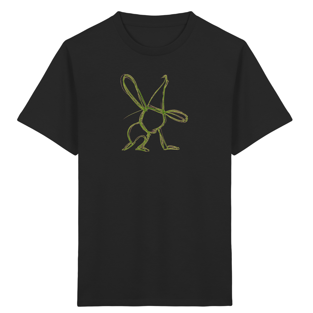 Moosgrüner Wackelhase mit Schultüte - Kinder Bio T-Shirt