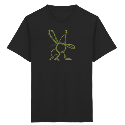 Moosgrüner Wackelhase mit Schultüte - Kinder Bio T-Shirt