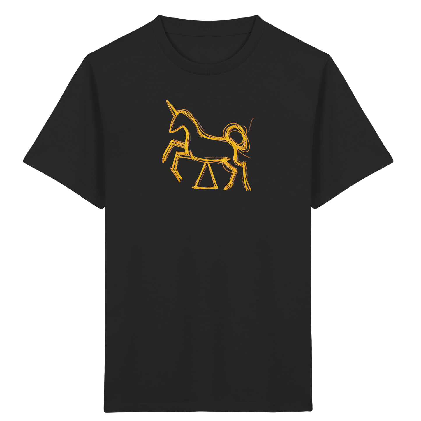 Currygelbes Einhorn zur Einschulung - Kinder Bio T-Shirt