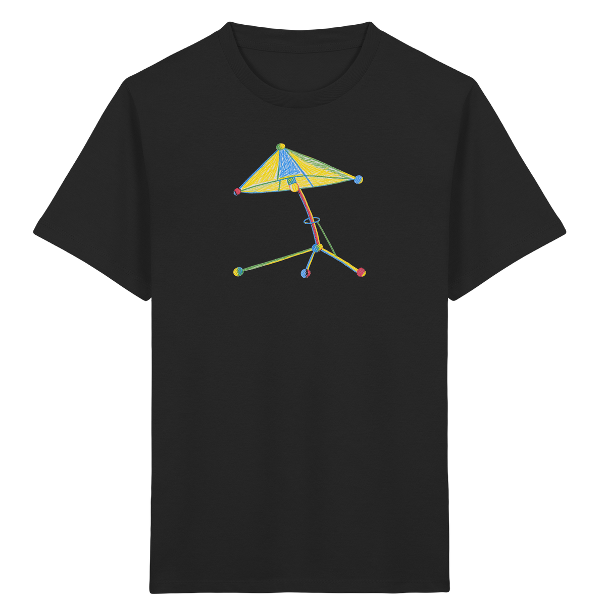 Bunte Farbpunkt Lampe - Kinder Bio T-Shirt Vorderseite