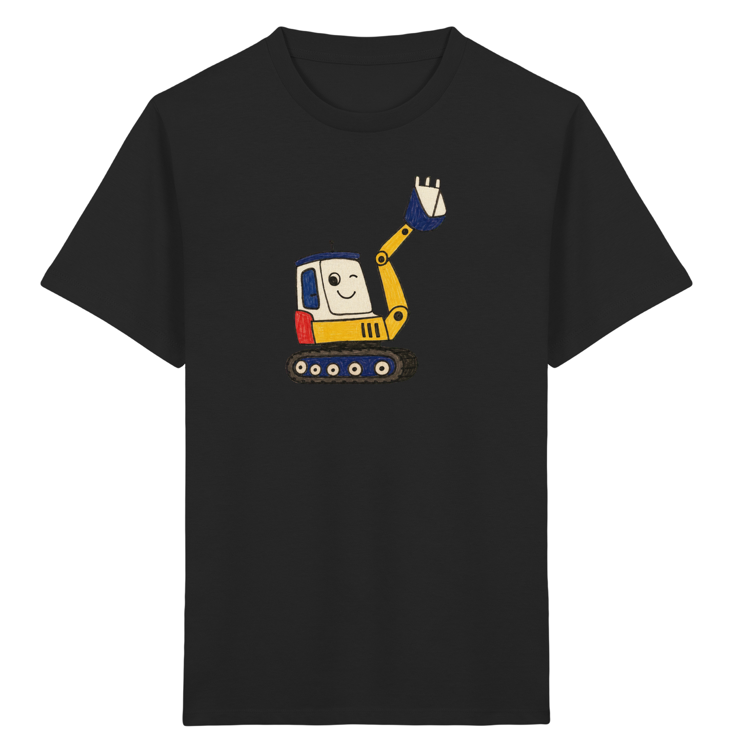 Fröhliches Bagger T-Shirt für Kinder - Kinder Bio T-Shirt