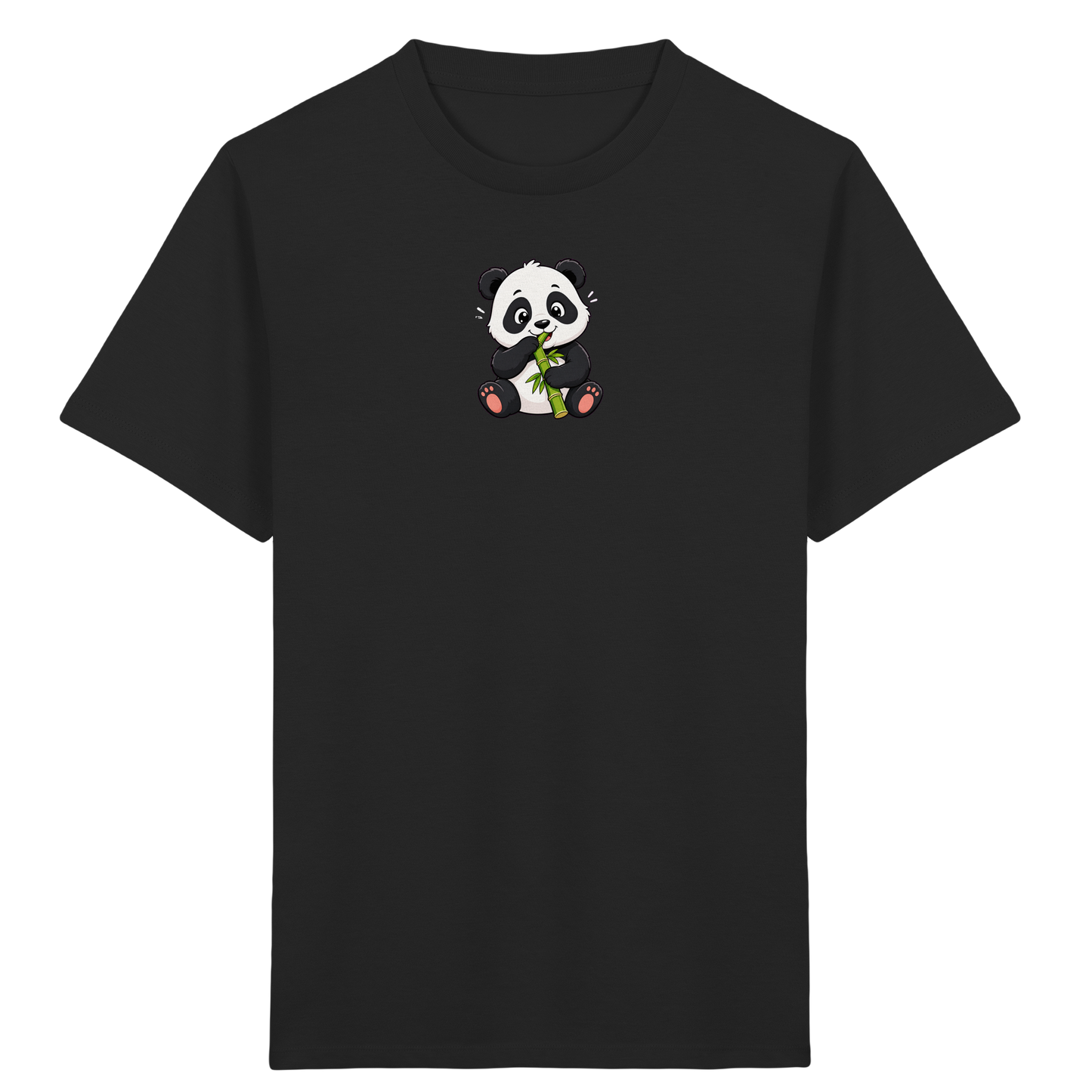 Niedlicher Panda isst Bambus T-Shirt - Kinder Bio T-Shirt