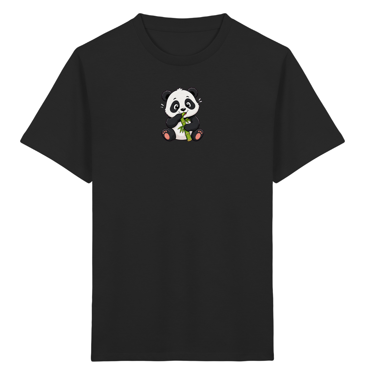 Niedlicher Panda isst Bambus T-Shirt - Kinder Bio T-Shirt