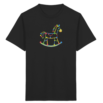 Farbpunkt Schaukelpferd Kinder Shirt - Kinder Bio T-Shirt Vorderseite
