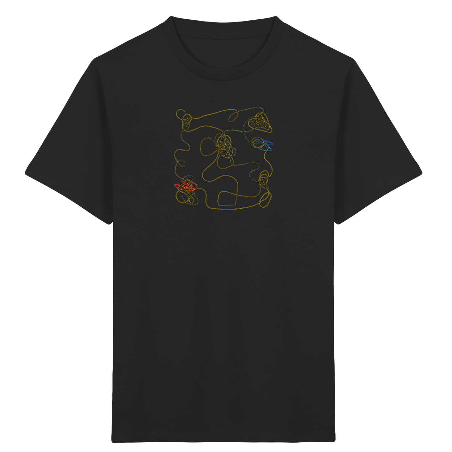 Künstlerisches T-Shirt mit abstraktem Gekritzel - Kinder Bio T-Shirt