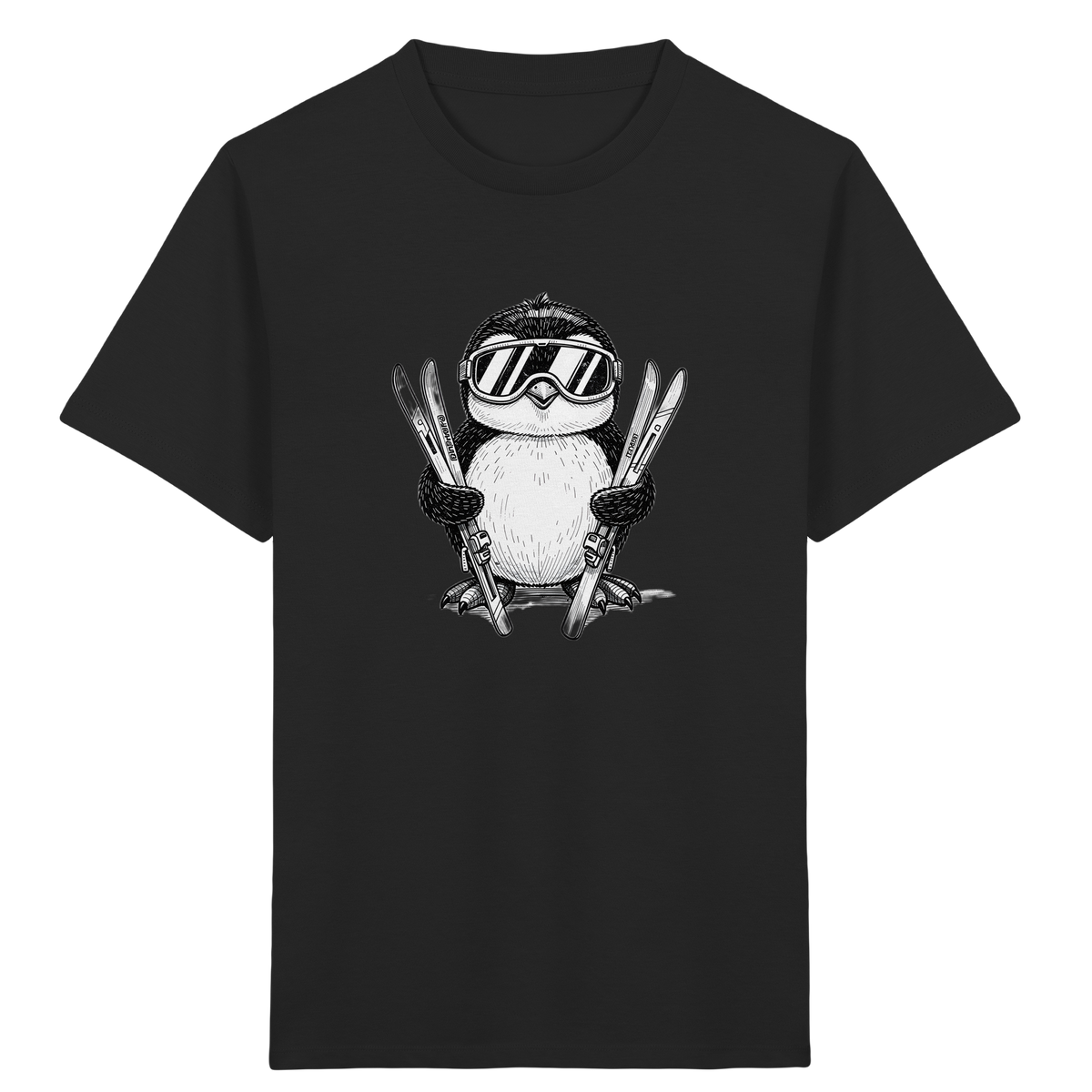 Pinguin auf Skiern: Vintage Kinder T-Shirt - Kinder Bio T-Shirt