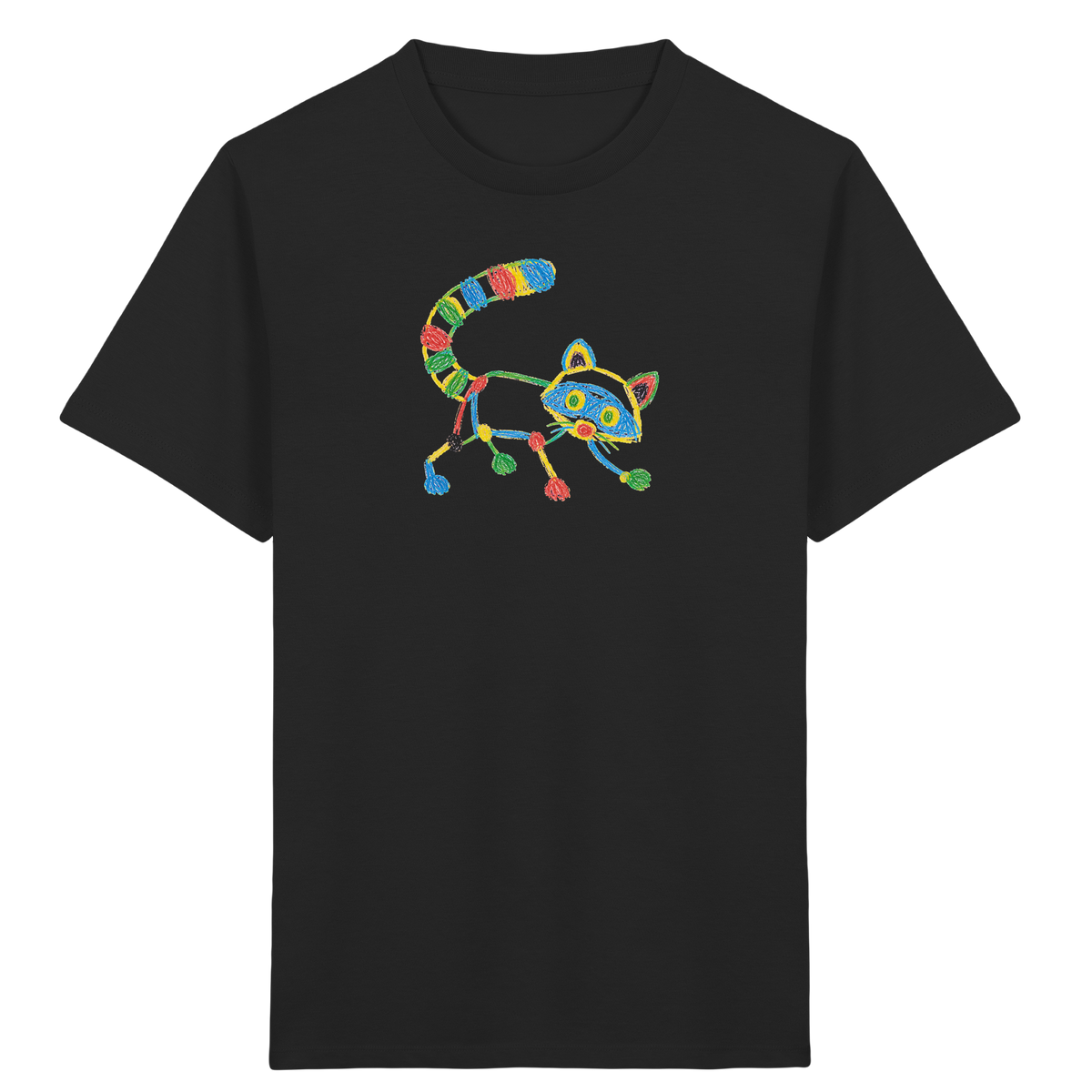 Farbpunkt Waschbär Kinder T-Shirt - Kinder Bio T-Shirt Vorderseite