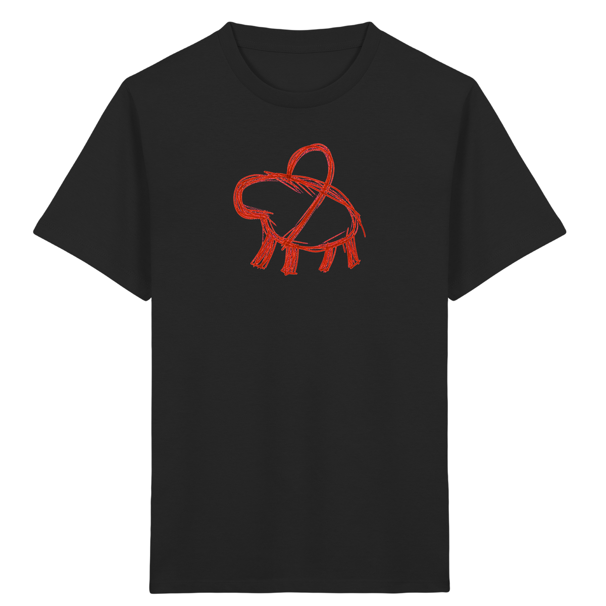 Rostbraunes Capybara mit Ranzen - Kinder Bio T-Shirt