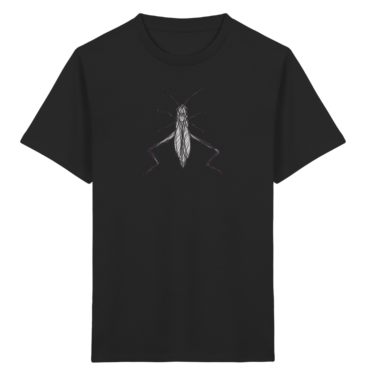 Grashüpfer von oben - Kinder Bio T-Shirt Vorderseite