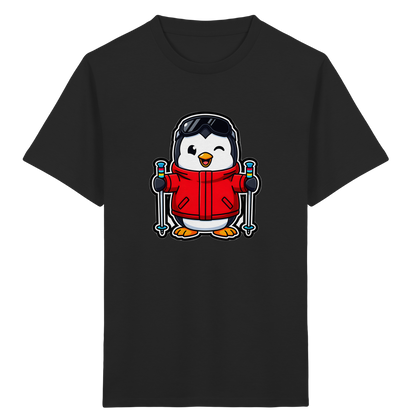 Fröhlicher Pinguin Ski Abenteuer Shirt - Kinder Bio T-Shirt