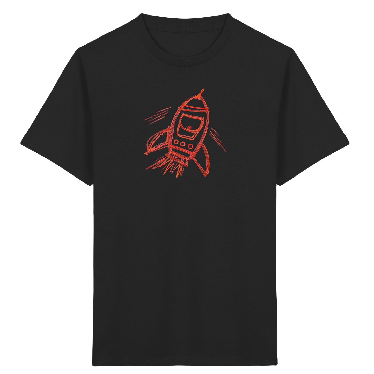 Kupferne Schulrakete mit Ranzenfenster - Kinder Bio T-Shirt