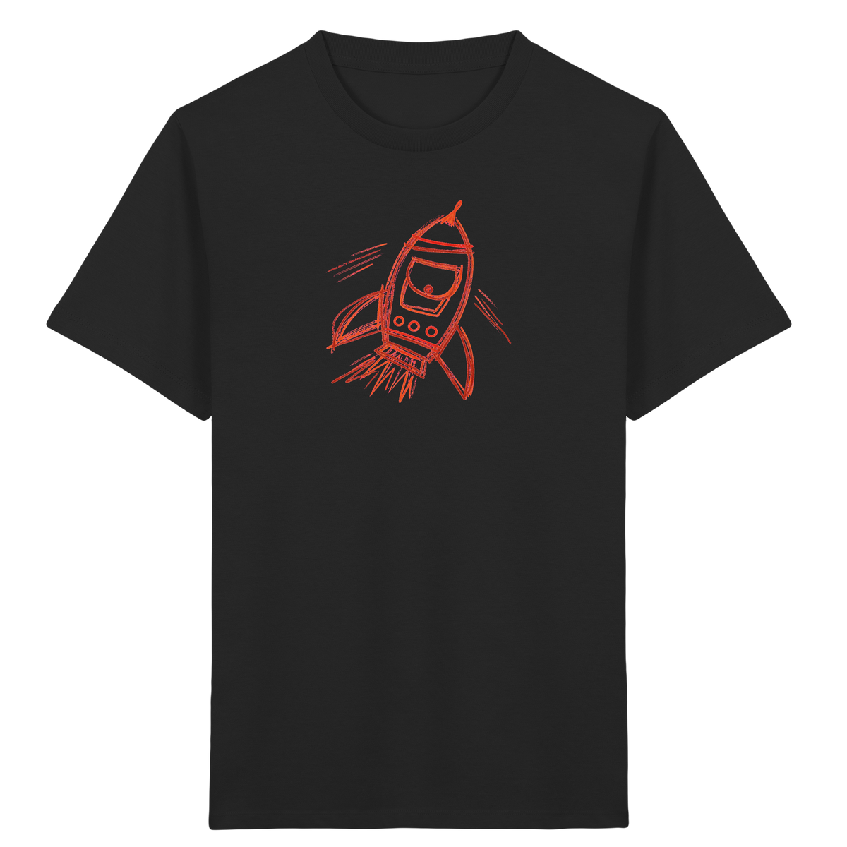Kupferne Schulrakete mit Ranzenfenster - Kinder Bio T-Shirt