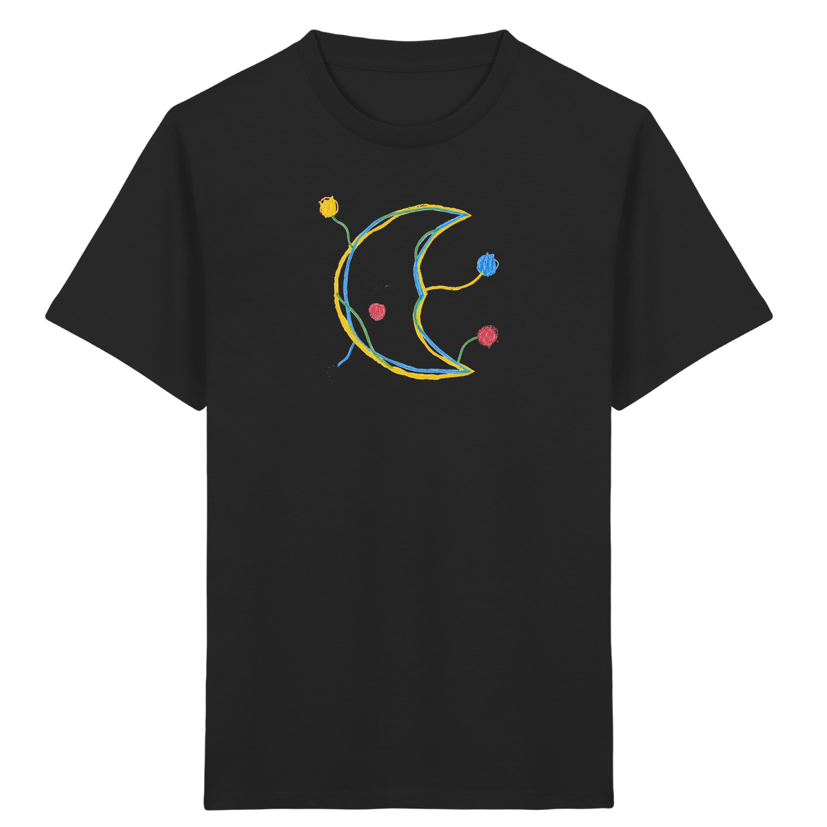 Farbpunkt Mond für Kinder - Kinder Bio T-Shirt Vorderseite