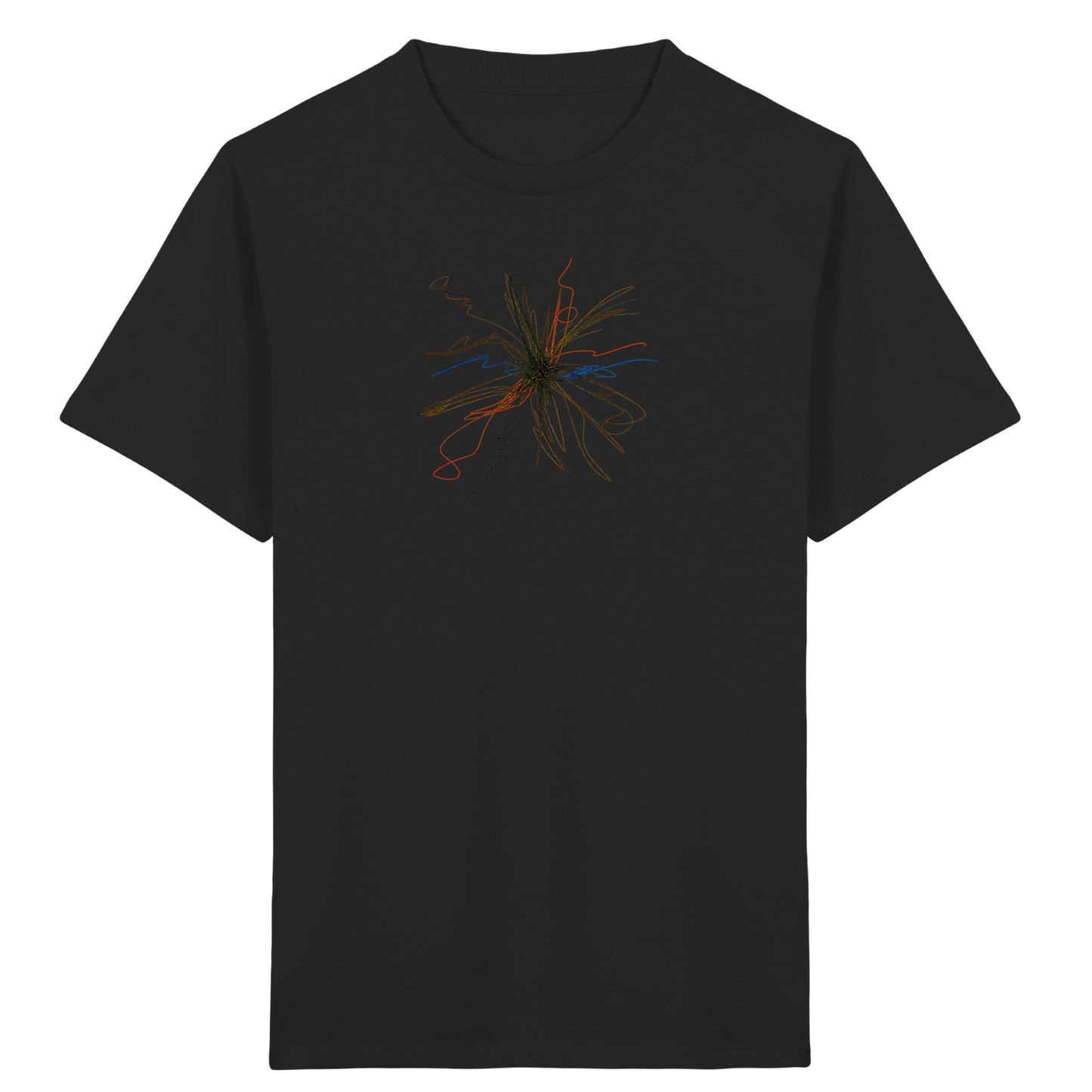 Dynamisches Kunst T-Shirt mit Strahlen - Kinder Bio T-Shirt