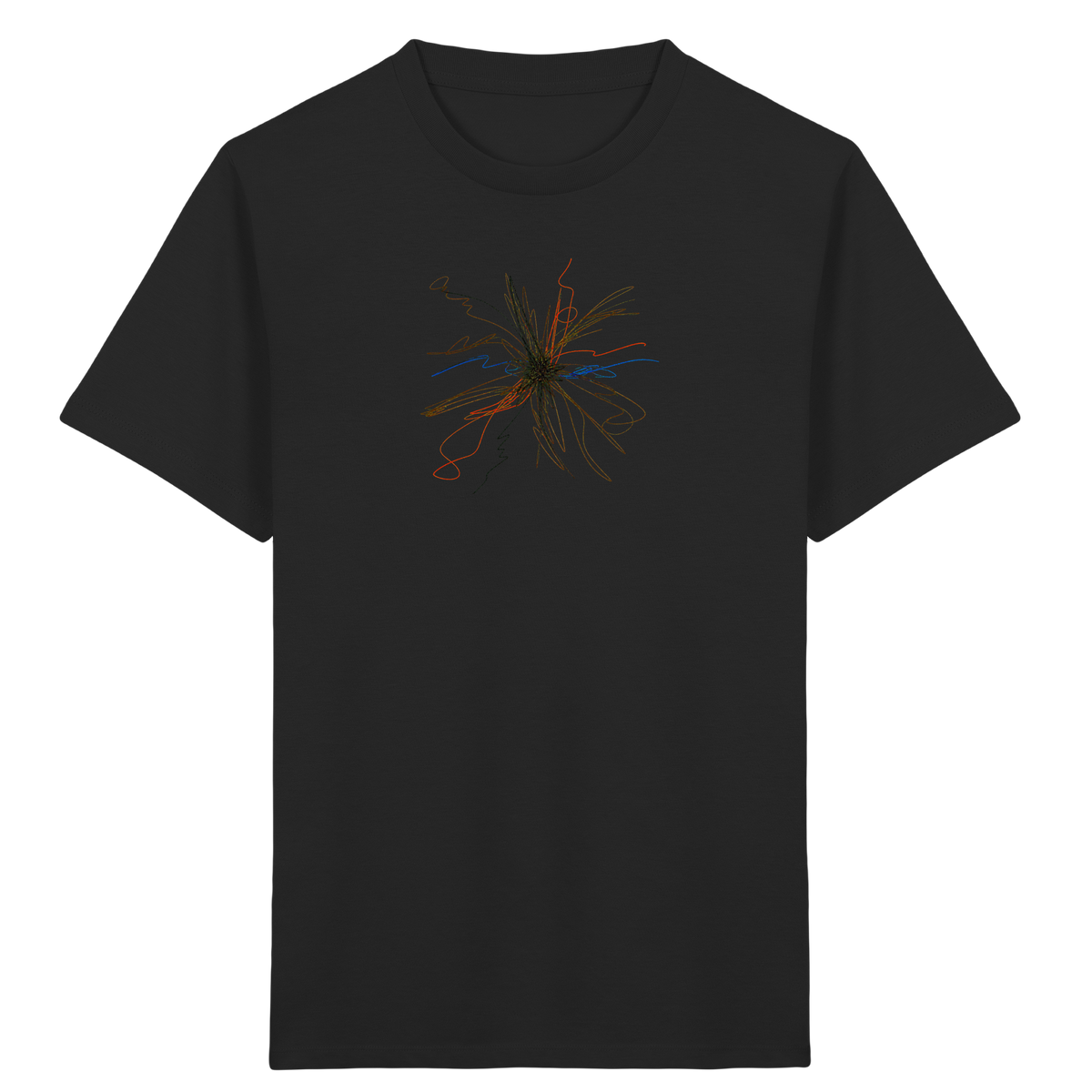 Dynamisches Kunst T-Shirt mit Strahlen - Kinder Bio T-Shirt