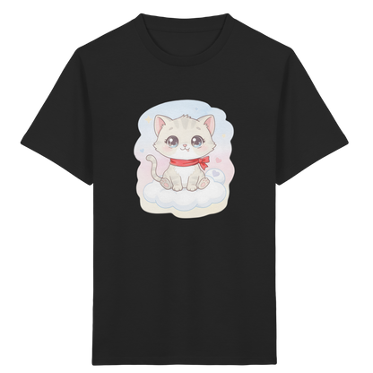 Kinder-T-Shirt mit Katze auf einer Wolke
