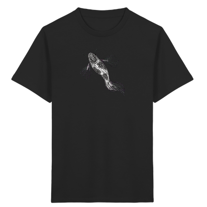 Koi von oben gezeichnet - Kinder Bio T-Shirt Vorderseite