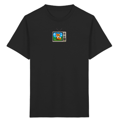 Pixel Fuchs im Retro Fernseher - Kinder Bio T-Shirt