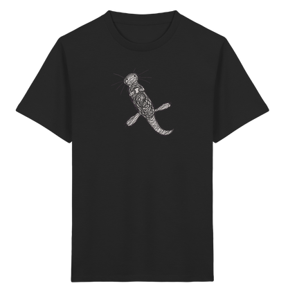 Otter von oben gezeichnet - Kinder Bio T-Shirt Vorderseite