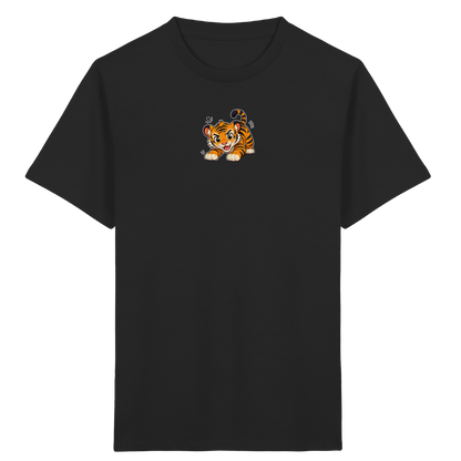Verspielter Tiger: Fröhliches Kinder T-Shirt - Kinder Bio T-Shirt