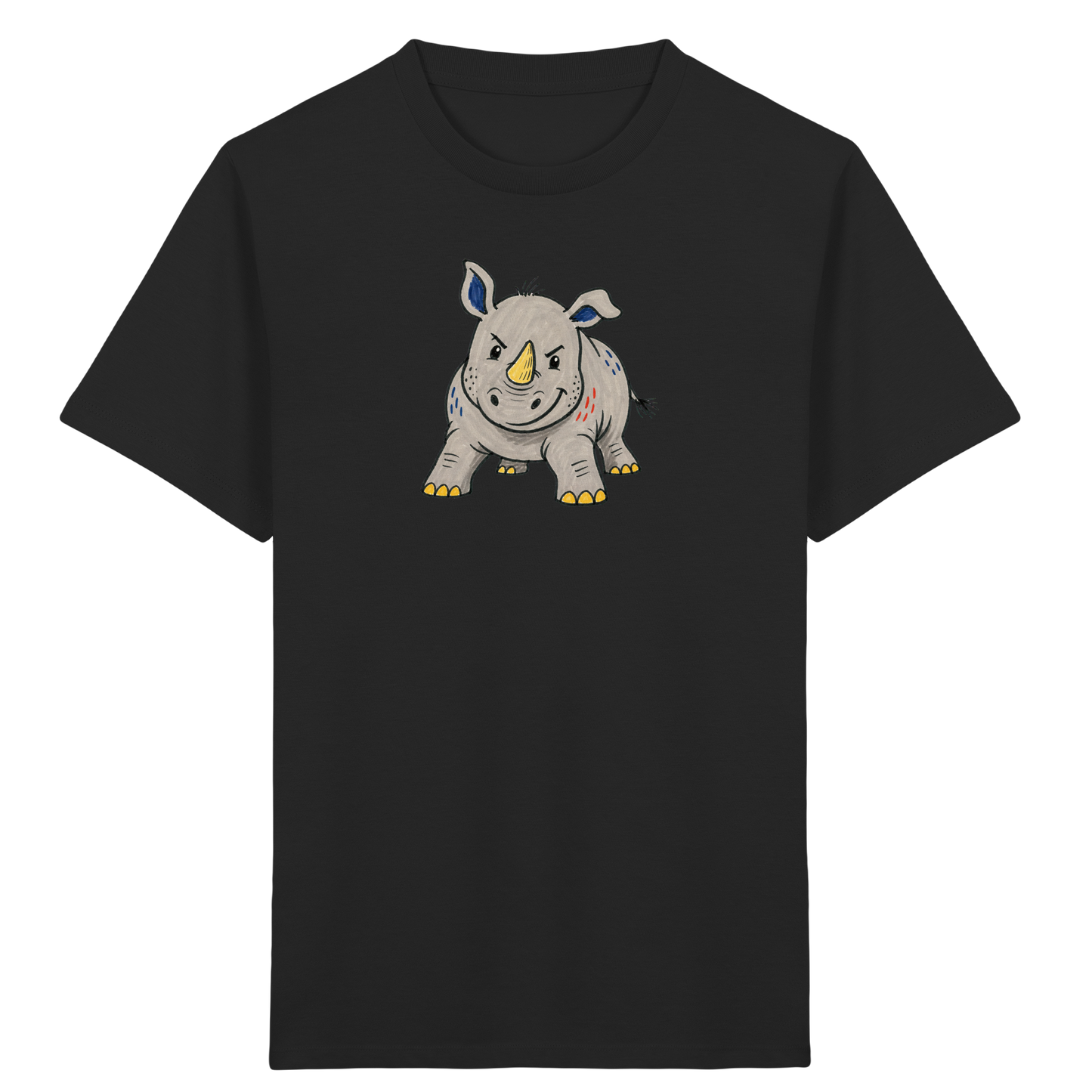 Cooles Nashorn T-Shirt fuer Wildfaenge - Kinder Bio T-Shirt